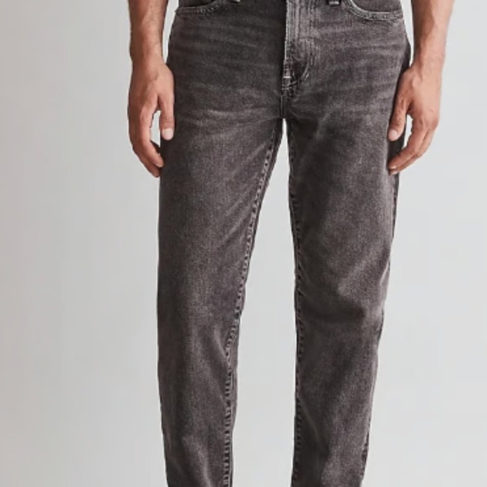 Madewell Mens 34W 30L Relaxed Taper Jeans Grey Claybrook Wash Vintage Style